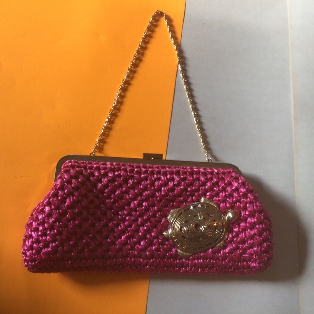 Lilly Pulitzer clutch woven purse